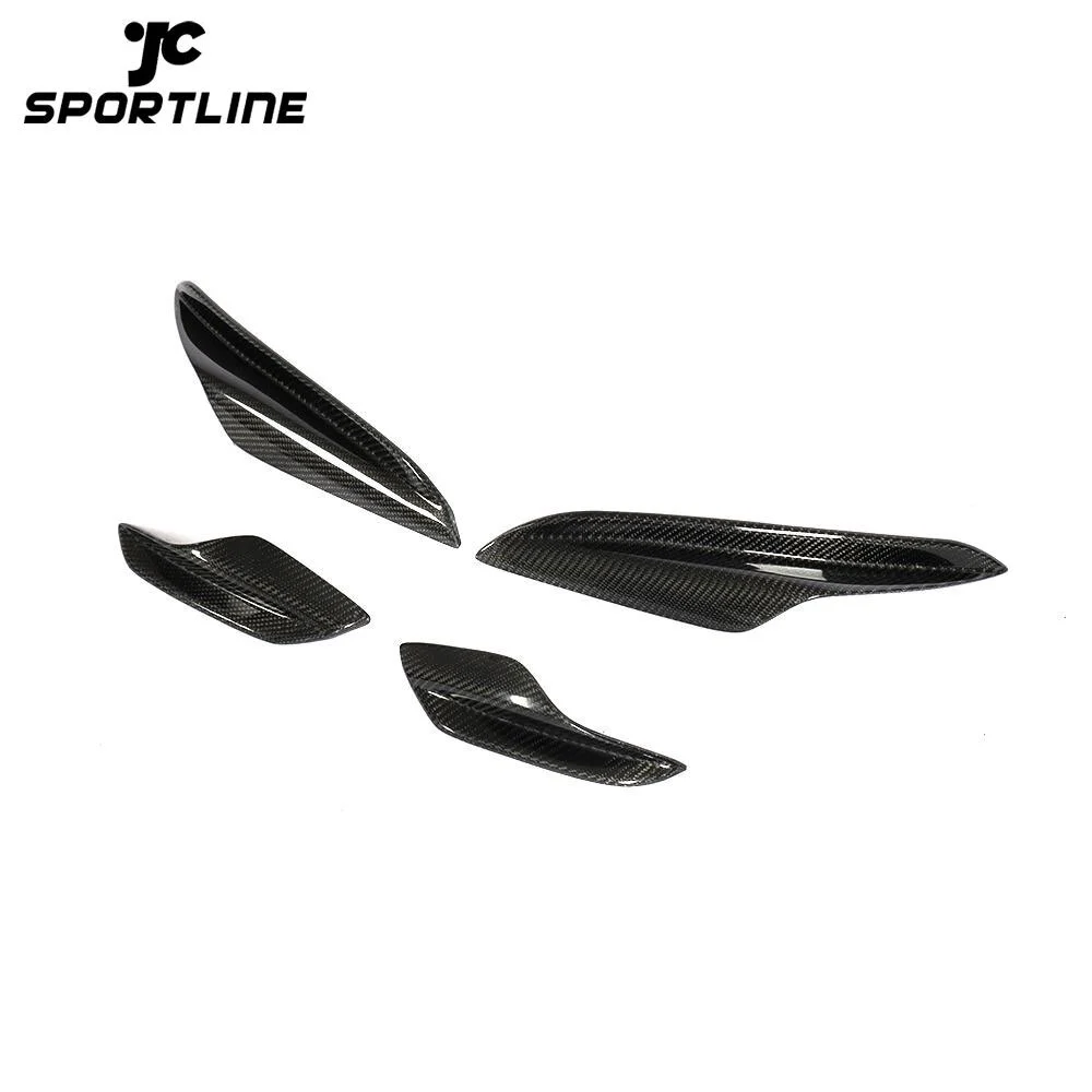 JC-ZYY247 Carbon Fiber E9x M3 Front Canards Bumper Fins for BMW E90 E92 E93 M3 05-13 1