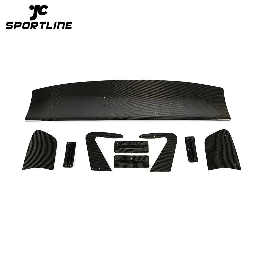 JC-HLY264 Universal Big Barb Rear Trunk Spoiler Boot Lip for Nissan GTR Ford Mustang Toyota GT86 Subaru BRZ All Sedan Coupe Carbon Fiber / FRP 1