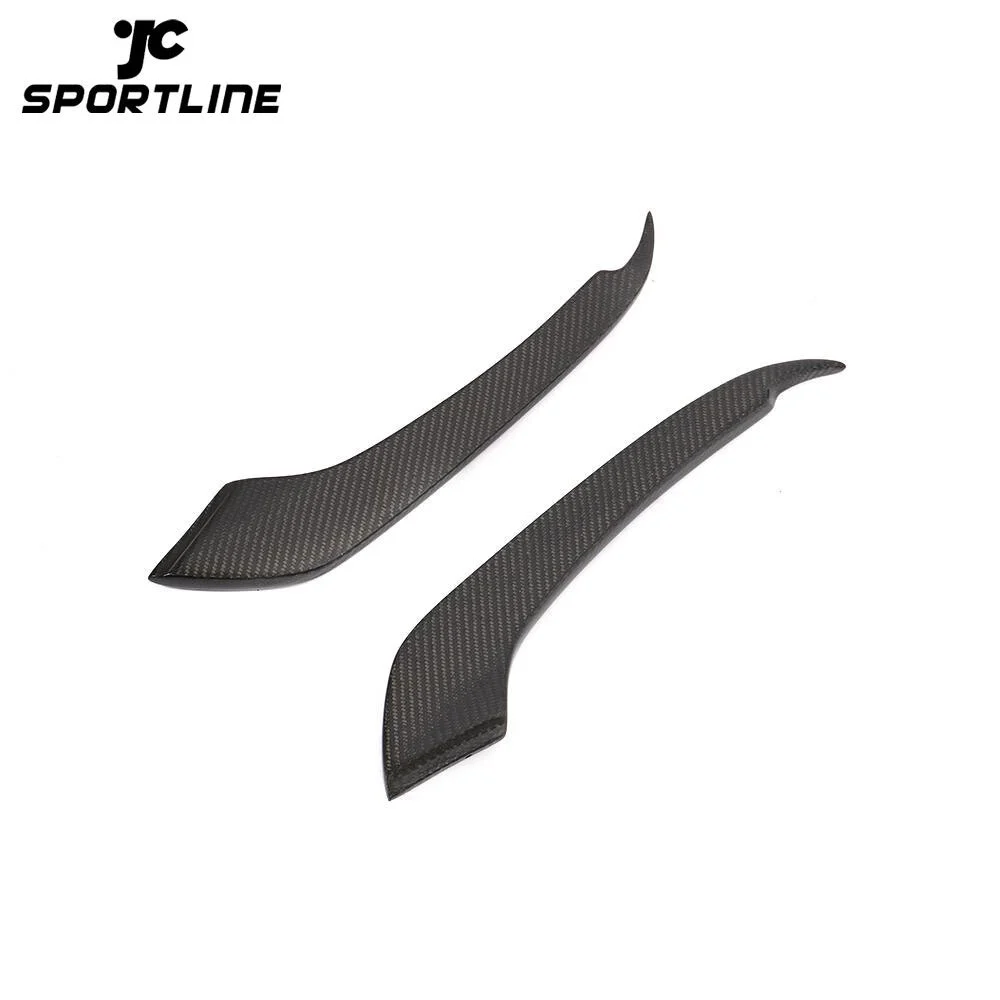 JC-HLY056 Carbon Fiber Front Fog Lamp Flats Trim for Ford Mustang GT Shelby GT350R Coupe 2-Door 15-17 1