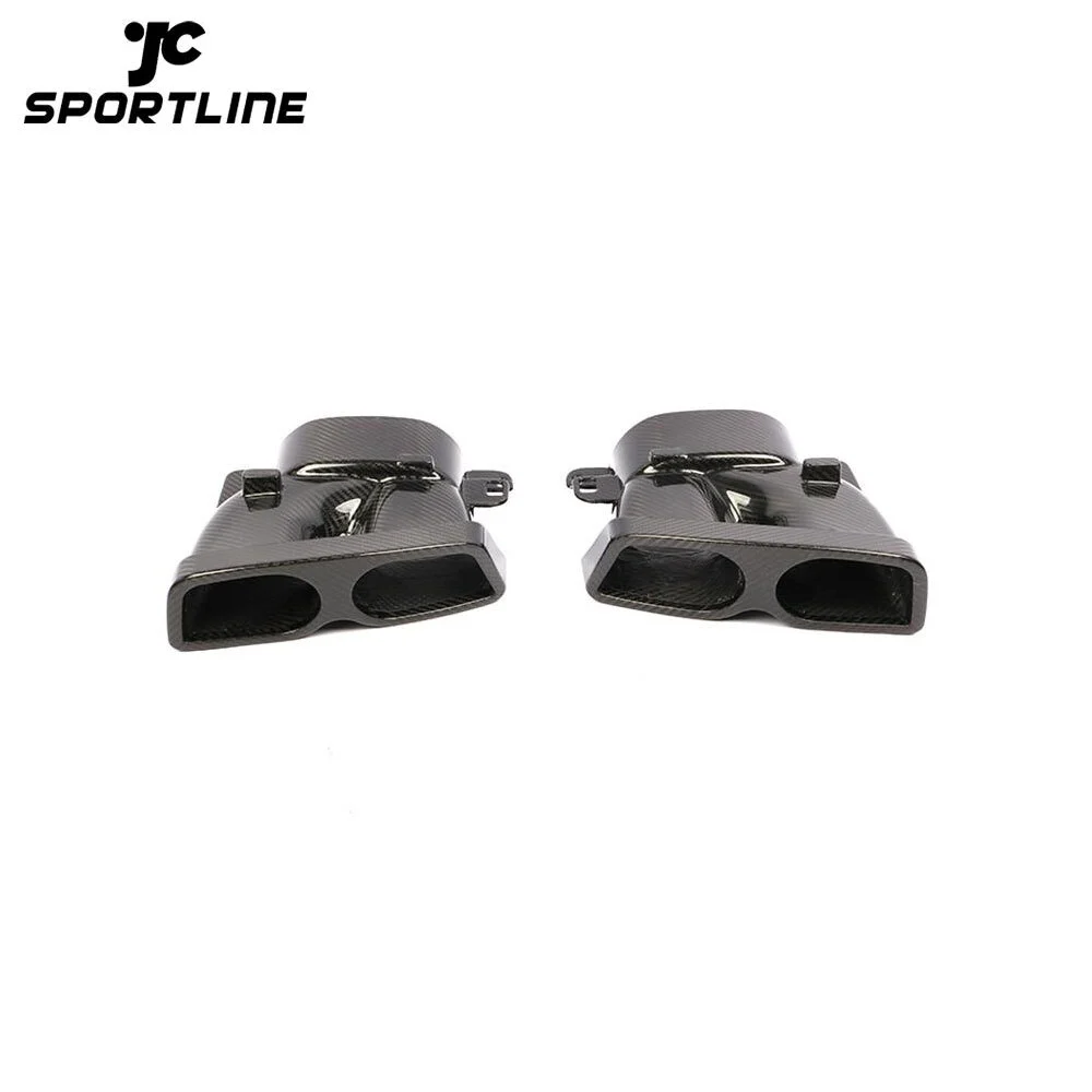 ML-ZDH015 Dry Carbon Fiber W205 Tail Muffler Exhaust Pipes for Mercedes Benz W213 W218 W222 GLE GLC CLA 2019 1