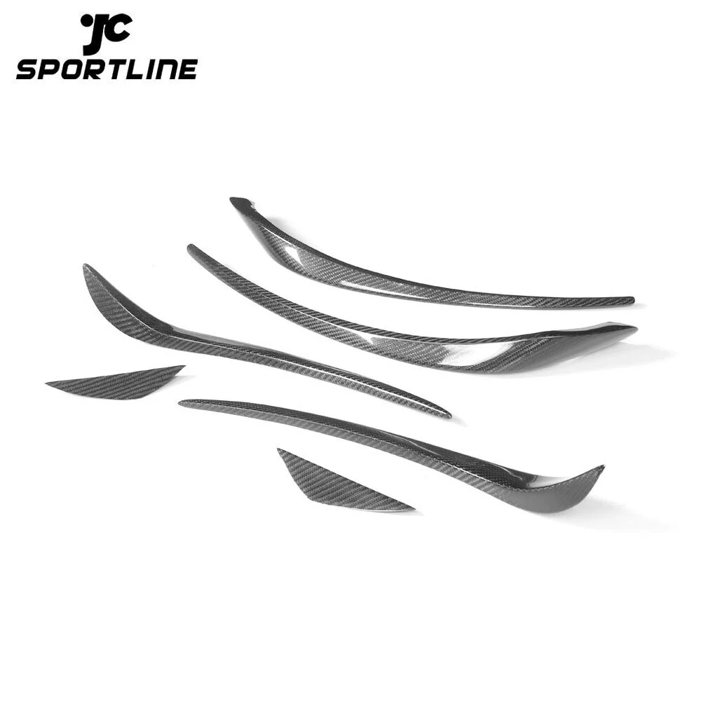 JC-XP973 CLA Class Carbon Moulding Trims Bumper Aprons Flaps for Mercedes W117 C117 4Dr Cla250 14-15 6Pcs/Set 1