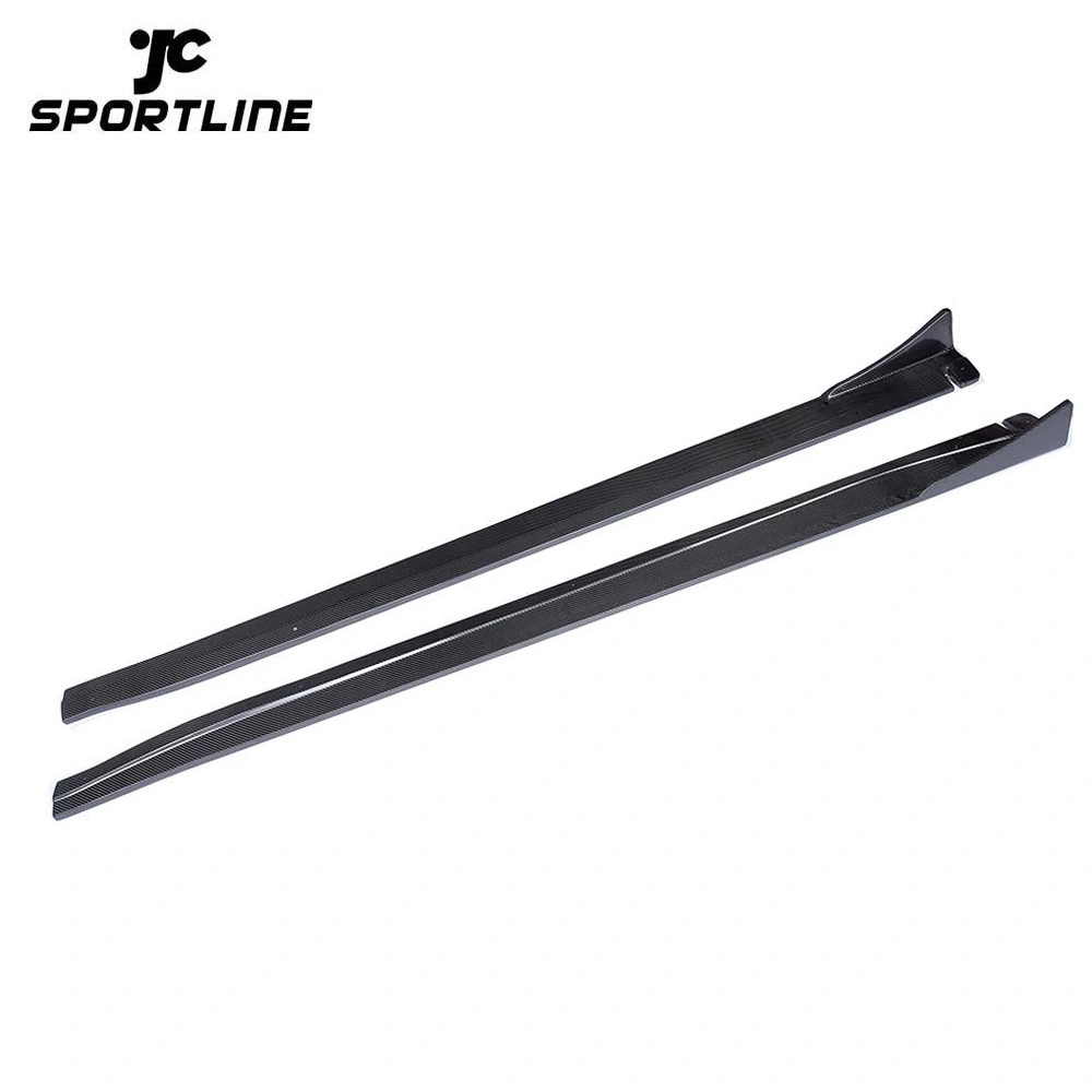 JC-20150325  Carbon Fiber Car Side Skirt Skirts Extension Lip for Infiniti G37 G37S 4 Door Base Sedan Sport 2009 - 2013 Non Journey 1