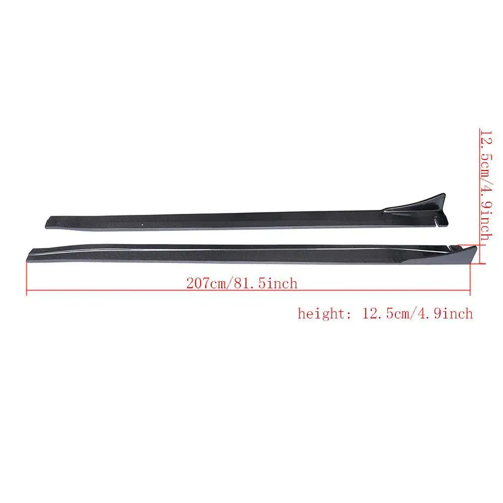 top carbon fiber side skirts normal edition for trunk 4