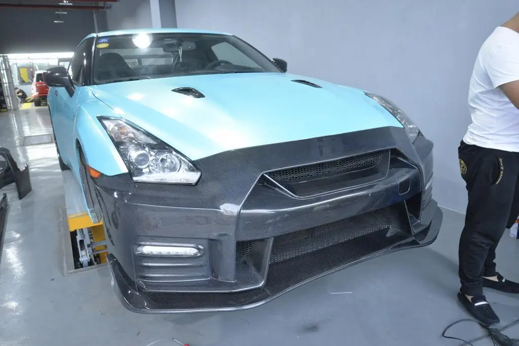 JC-HD225  Carbon Fiber Front Bumper Lip for Nissan GTR R35 2018 1