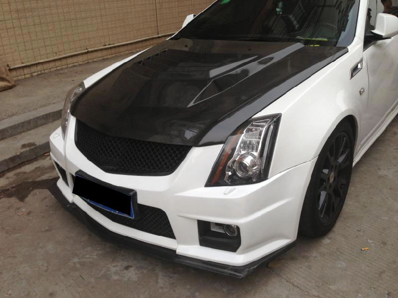 JC-20140319 Carbon Fiber Engine Hood for Cadillac CTS-V 2013 2014 1
