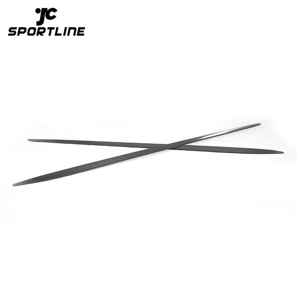 ML-XM281  Carbon Fiber Black Side Skirts Extensions Body Lip for Mercedes-Benz E Class C238 E200 Sport Coupe 2 Door 2017 2018 1
