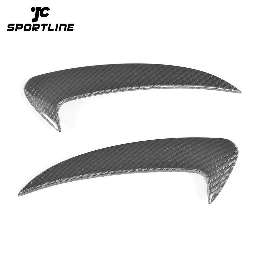 ML-XM326  Vacuum Carbon C205 Rear Bumper Fins Spoiler for Mercedes Benz C205 C250 C300 C43 2-Door 15-18 1
