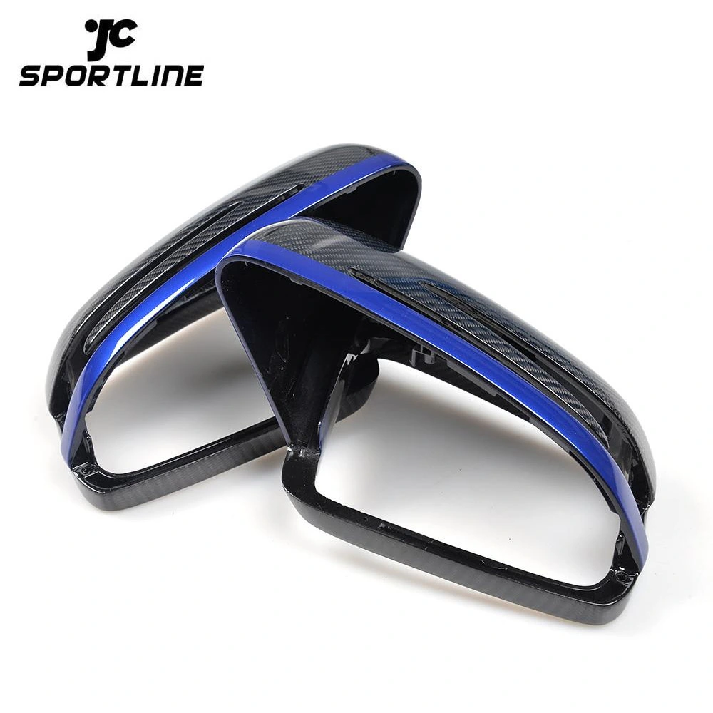 JC-M014-1  Blue W212 Carbon Fiber LED Side mirror cover For Mercedes E-Class W212 12-16 1