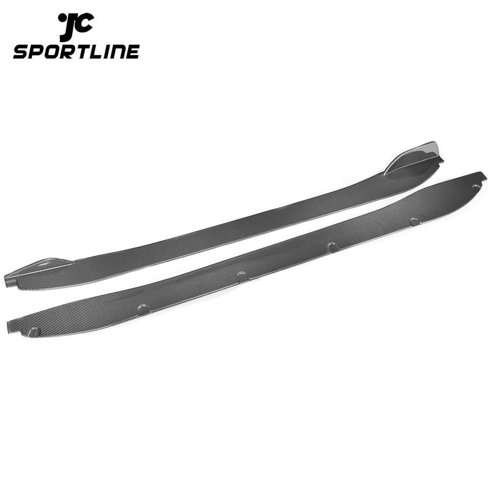JC-XP1001-3  Carbon Fiber Auto Side Skirts Extension Lip Apron for Jaguar F Type Coupe Convertible 2 Door 2015 2016 2017 1