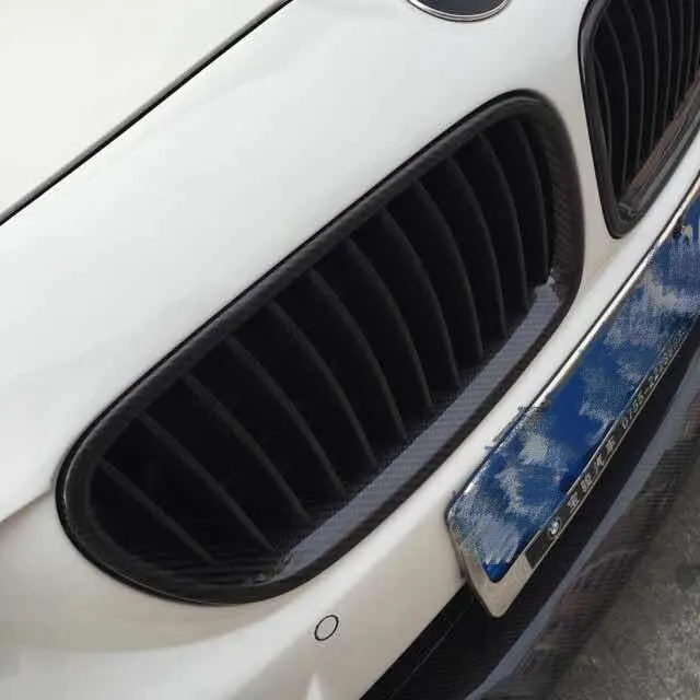 JC-BME600552-2  Carbon Fiber F10 Custom Car Front Mesh Grills cover For BMW F10 Grill 1