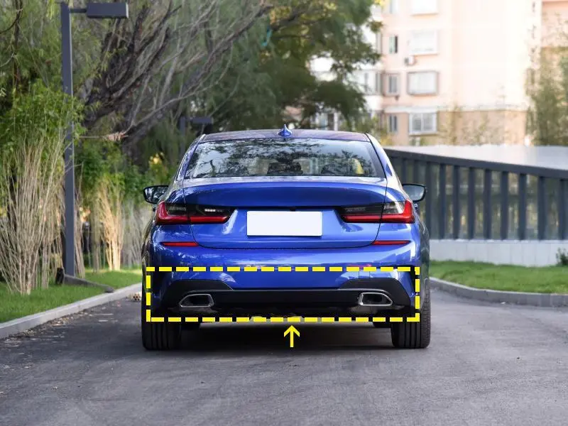 JC-HLY438-ABS  For BMW G20 330i M340i 2019 2020 matt black rear bumper diffuser 1