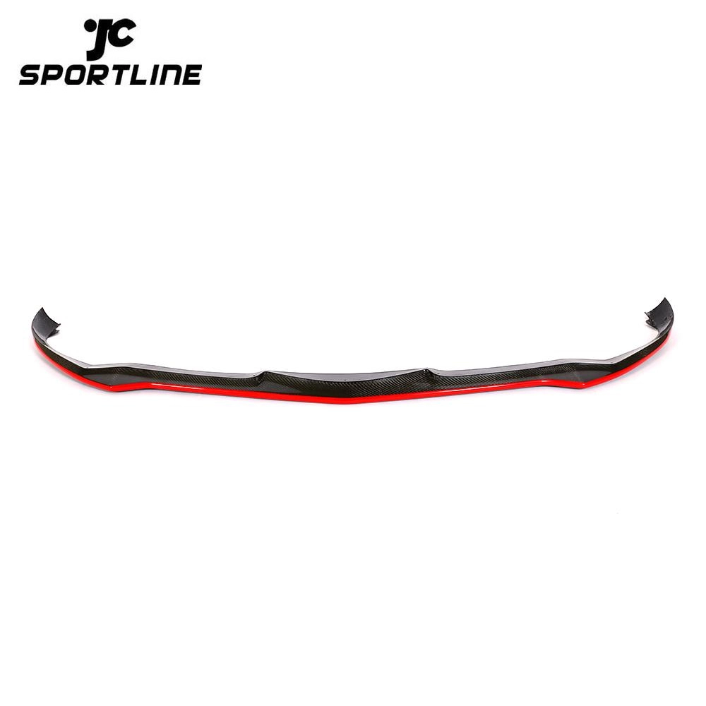 ML-XM236-RED Carbon Fiber Front Lip Spoiler for Alfa Romeo Giulia Sedan 4-Door 16-18 1