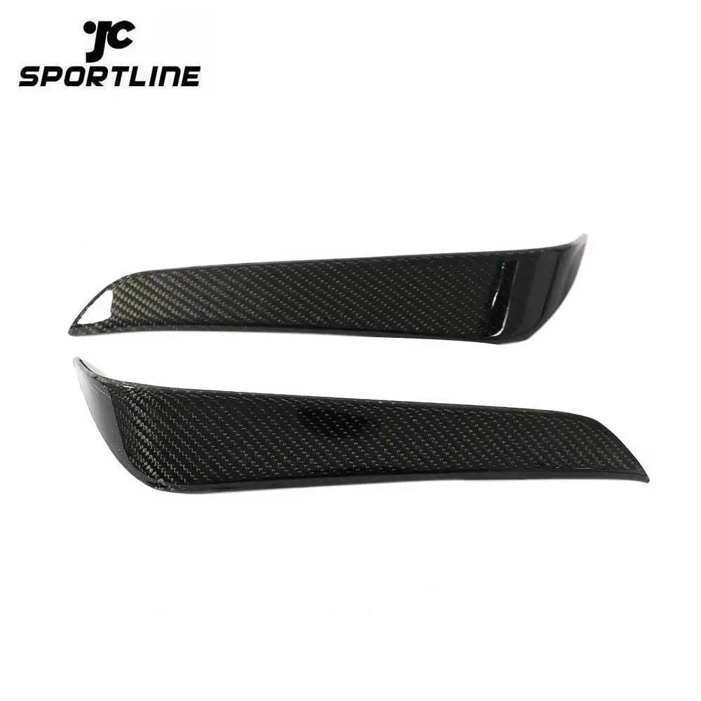 ML-LQ010 Carbon Fiber Rear Bumper Fins Trim for Tesla Model X P90 75D P100 2016-2018 1