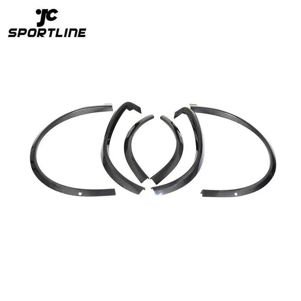 ML-YBX008 6PCS/SET Carbon Fiber Wheel Arch Fender Flares Trim for Tesla Model X P90 75D P100 2016-2018 1