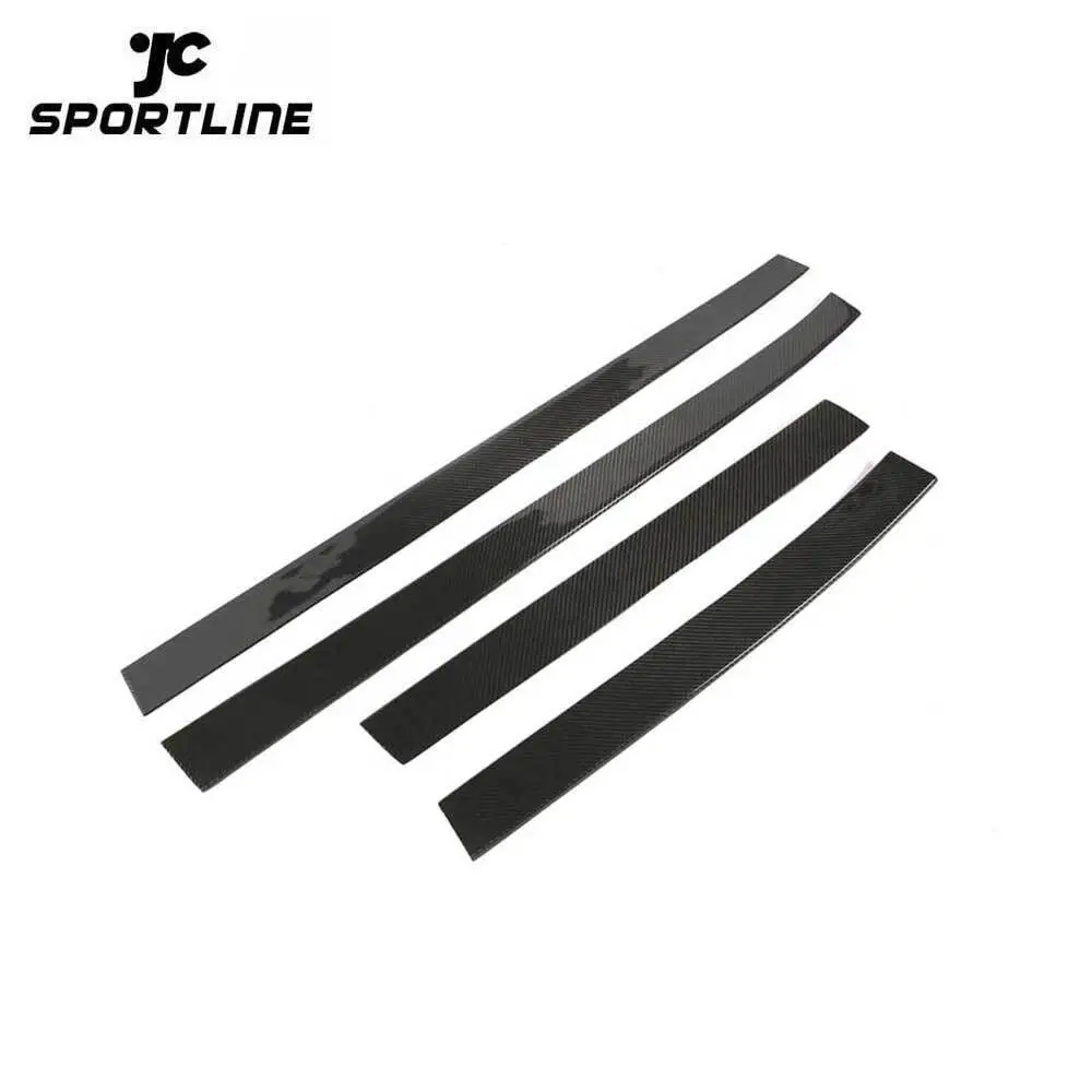 ML-YBX011 Dry Carbon Fiber Side Door Molding Trims for Tesla Model X P90 75D P100 2016-2018 1