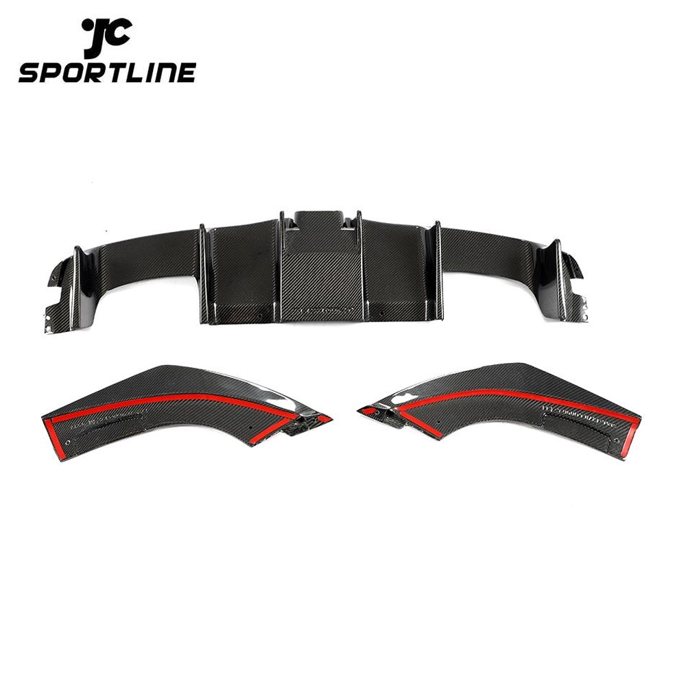 ML-LQ096 Carbon Fiber Rear Diffuser with LED Light for BMW M2 Coupe 2-Door 2016-2019 1