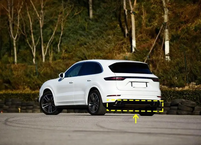 ML-ZDH073  For Porsche Cayenne Carbon Fiber Rear Diffuser Sport Utility 4-Door 2018-2019 1