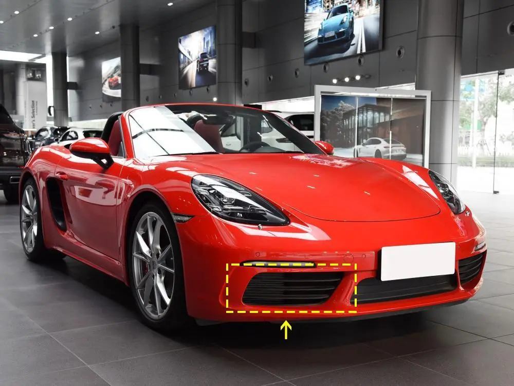 ML-LQ084  Carbon Fiber Front Bumper Canards For Porsche 718 Boxster Cayman 2-Door 2016-2019 1