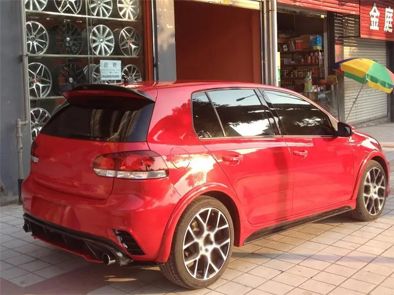 JC-WSM022 Carbon Fiber 2PCS Side Skirt Extension Rocker Panel Fit For VW GOLF 6 MK 6 2010-2013 1