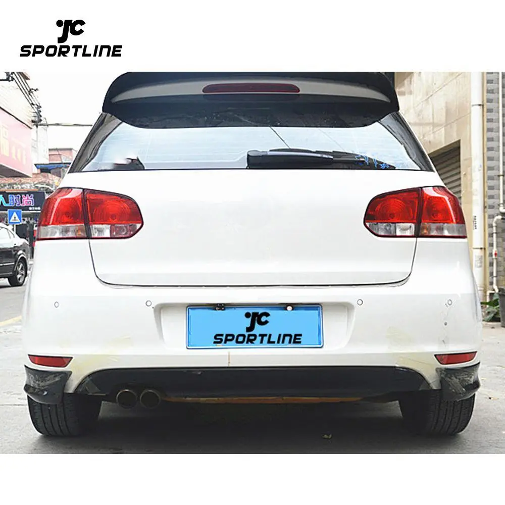 JC-WSM024 Fit For VW GOLF 6 MK 6 2010-2013 Rear Bumper Splitters Fins Carbon Fiber 2PCS 1