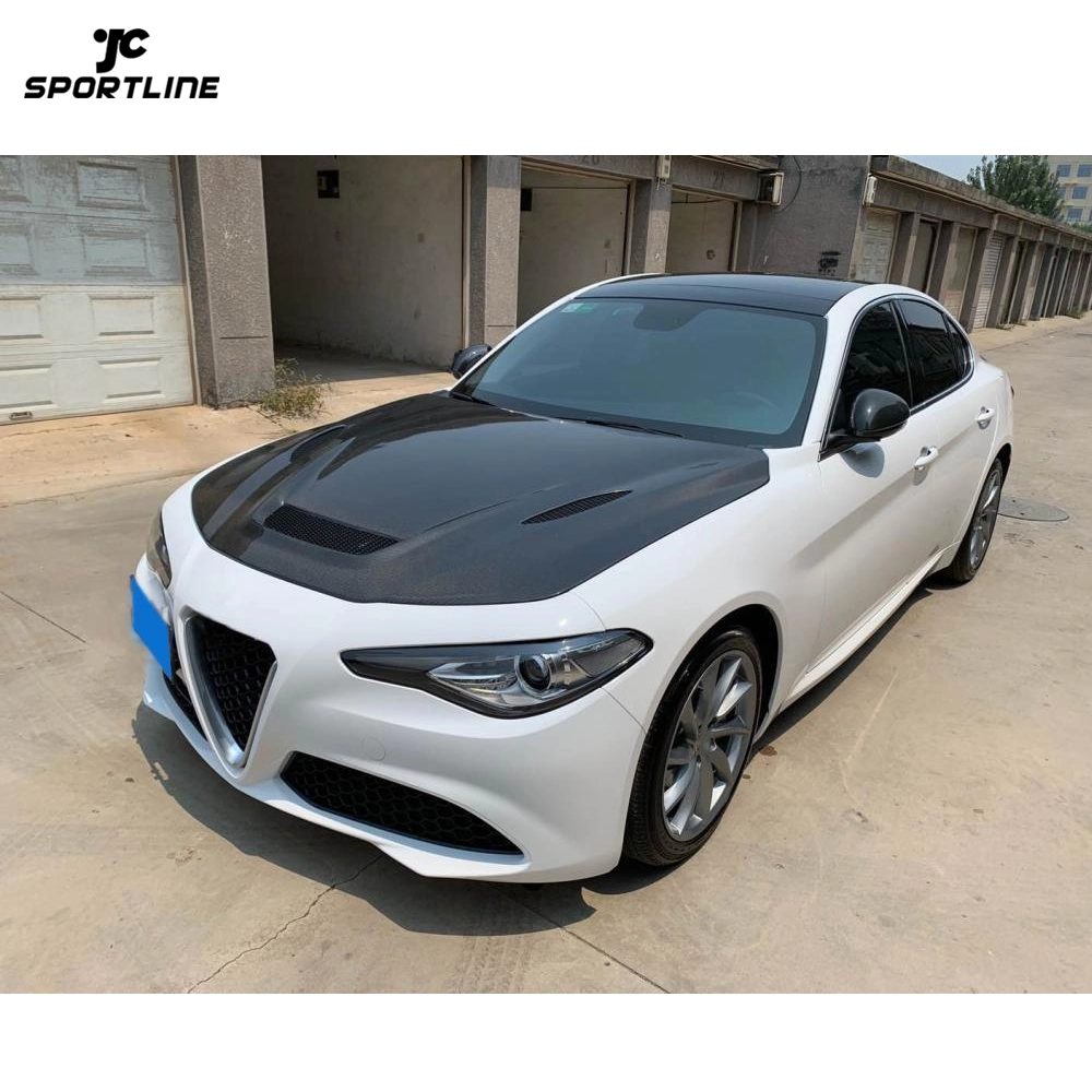 JC-WSM001 JCSportline Carbon Fiber Car Bonnet for Alfa Romeo Giulia Sedan 4-Door 2017- 2020 1