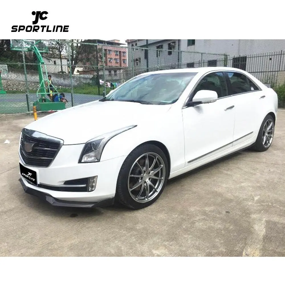 JC-WSM130 Carbon Fiber ATS Front Splitter Lip for Cadillac ATS Base Coupe 2-Door 14-19 1