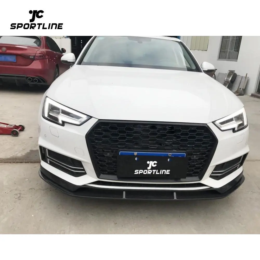 JC-WSM074  Carbon Fiber Front Bumper Lip for Audi A4 Quattro S4 Sedan 4-Door 1