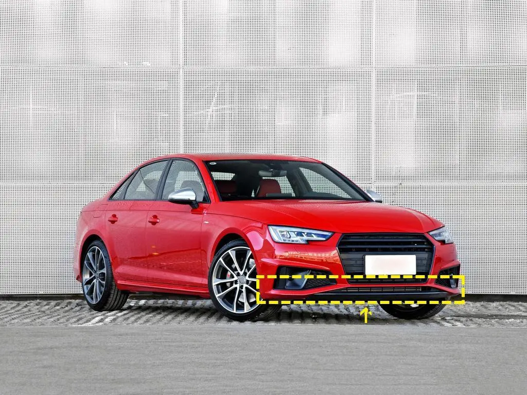 ML-LQ087  For Audi S4 A4 B9 Sline Sedan 17-20 Carbon Fiber Front Bumper Lip Splitter Chin Spoiler 1