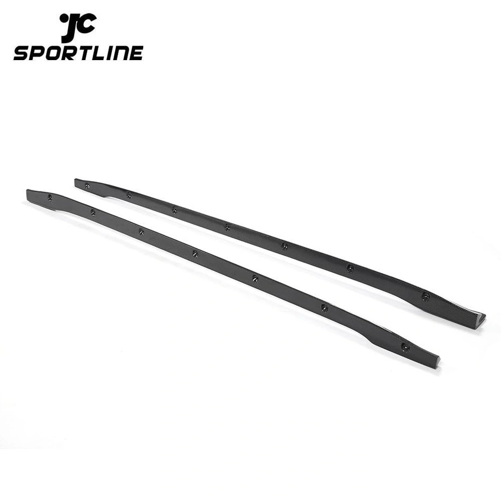 JC-20200415-1 For Tesla Model 3 Sedan 16-20 Carbon Fiber Side Skirts Door Rocker Panels Extension Lip 1
