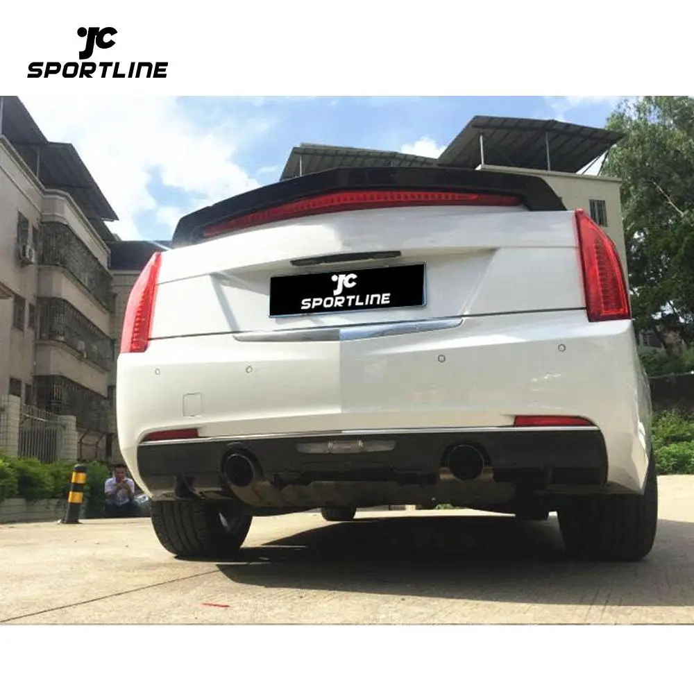 JC-WSM131 Carbon Fiber ATS Rear Diffuser Lip for Cadillac ATS Base Coupe 2-Door 14-19 1