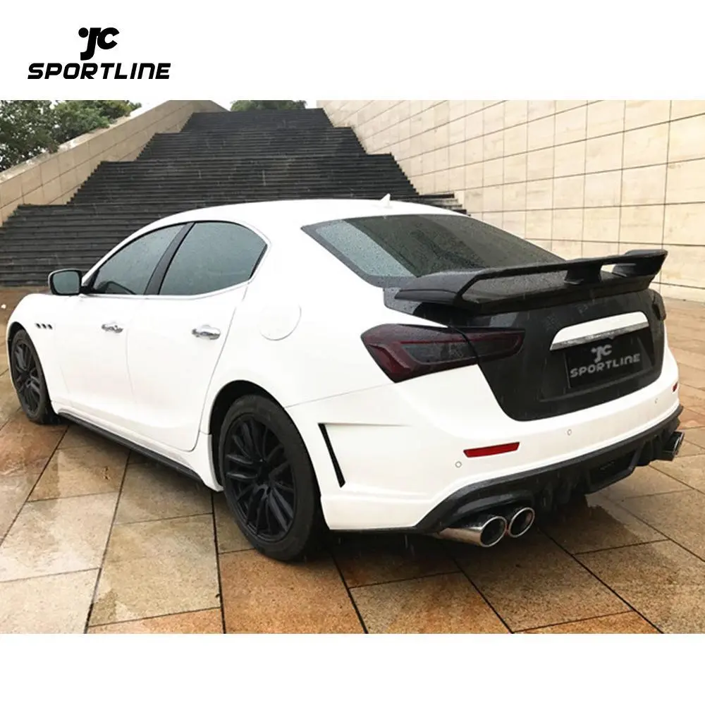 JC-WSM009 Auto Carbon Fiber Rear Trunk for Maserati Ghibli S Q4 Sedan 4-Door 2014-2016 1