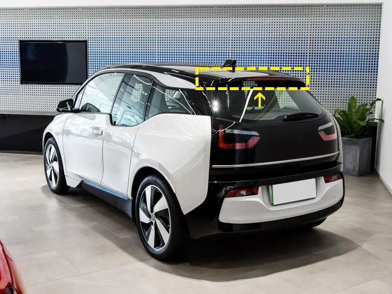 ML-ZDH148  For BMW I3 Hatchback 14-20 Carbon Fiber Rear Roof Spoiler Window Wing Lip 1
