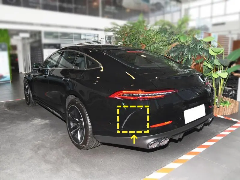 ML-YBX088  For Mercedes Benz AMG GT43 GT50 GT53 Sedan 19-20 Carbon Fiber Rear Bumper Air Vent Fins Canards Body Kits 1