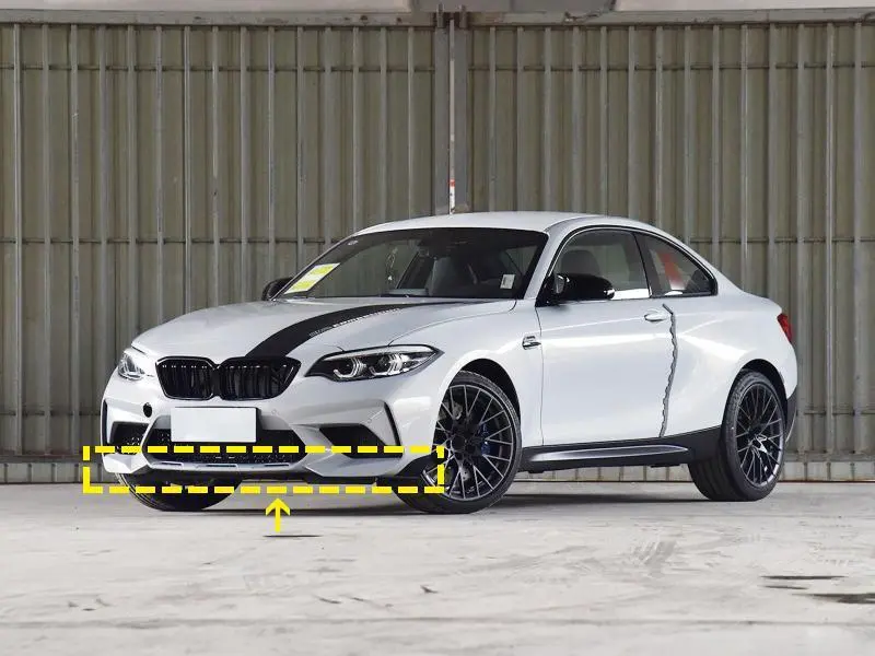 ML-ZDH144  For BMW F87 M2 Competition Coupe 18-20 Carbon Fiber Front Bumper Lip Chin Spoiler Body Kit 1