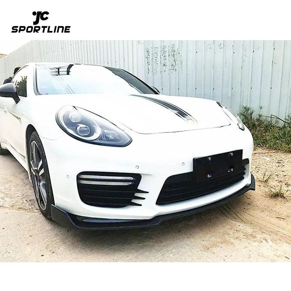 JC-WSM111  For Porsche Panamera 970 GTS Turbo S Hatchback 14-16 Carbon Fiber Front Bumper Lip Chin Spoiler Body Kit 1