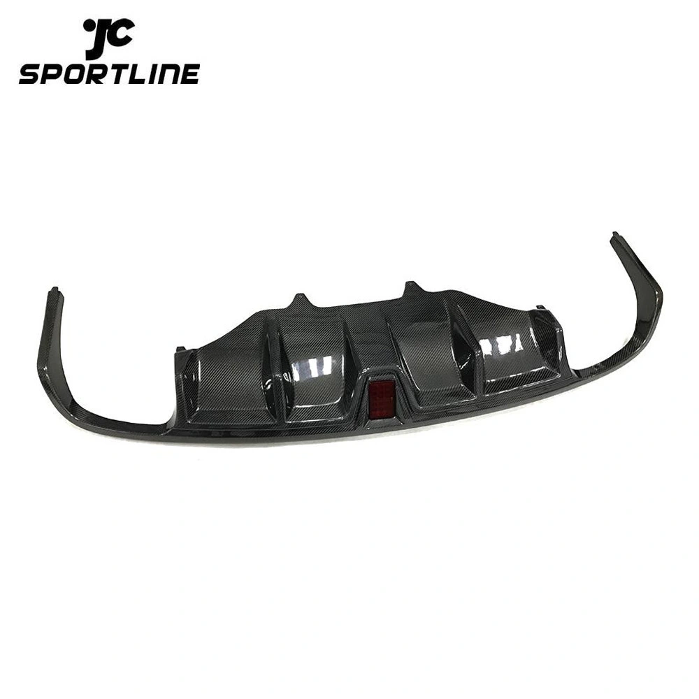 JC-WSM116  For Porsche Macan Sport Utility 14-20 Carbon Fiber Rear Bumper Diffuser With Light Body Kit 1