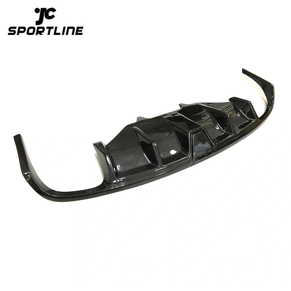 JC-WSM117  For Porsche Macan Sport Utility 14-20 Carbon Fiber Rear Bumper Diffuser With Light Body Kit 1