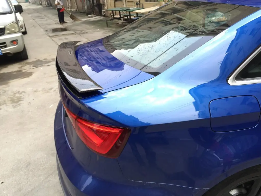 JC-WSM052  For Audi A3 8V Base & A3 Sline & S3 Sedan 14-19 Carbon Fiber Rear Trunk Spoiler Boot Wing Lip 1