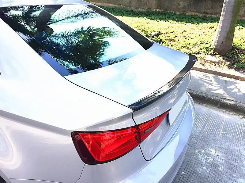JC-WSM053  For Audi A3 8V Base & A3 Sline & S3 Sedan 14-19 Carbon Fiber Rear Trunk Spoiler Boot Wing Lip 1