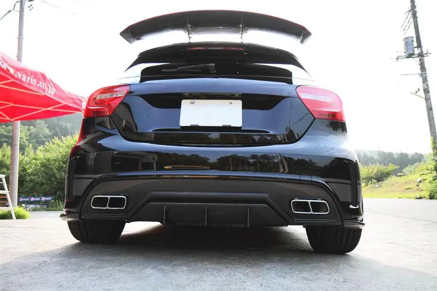 JC-WSM137 For Mercedes Benz W176 Hatchback 13-18 Carbon Fiber Rear Spoiler Roof Window Wing Lip 1