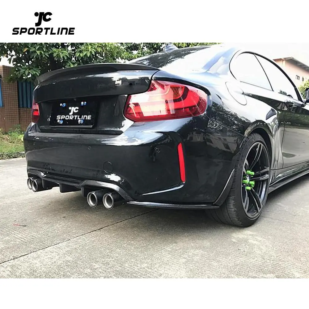 JC-WSM096 Rear Bumper Diffuser Spoiler Chin Fit For BMW M2 Coupe 2016-2020 Carbon Fiber 1