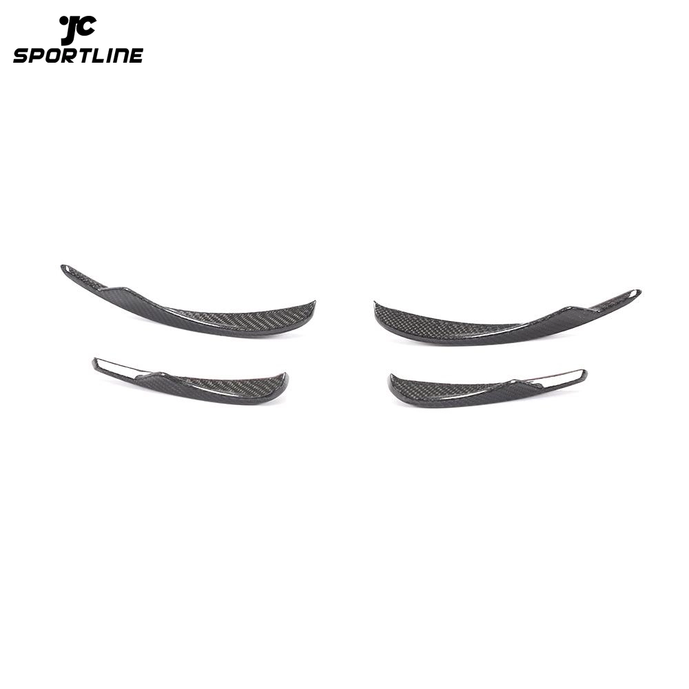 ML-YBX124 JCSPORTLINE Carbon Fiber M6 Front Bumper Canards for BMW F06 F12 F13 M6 Gran Coupe Base Sedan 4-Door 2013-2016 1