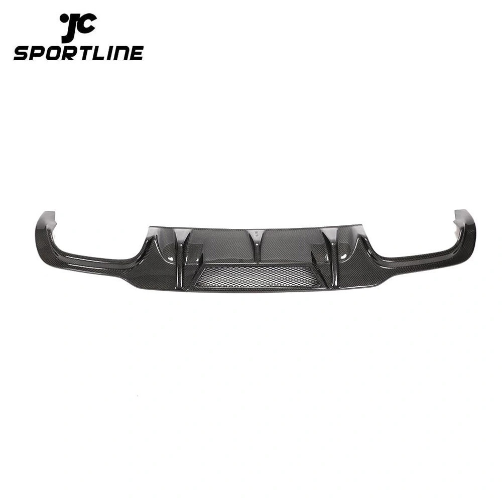 JC-XP198  Rear Lip Diffuser Carbon Fiber For Mercedes Benz W204 C204 C63 AMG Bumper 12-15 1