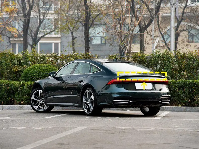 ML-YBX090 Carbon Fiber Rear Spoiler for Audi A7 S-Line S7 RS7 4-Door 2019-2020 1