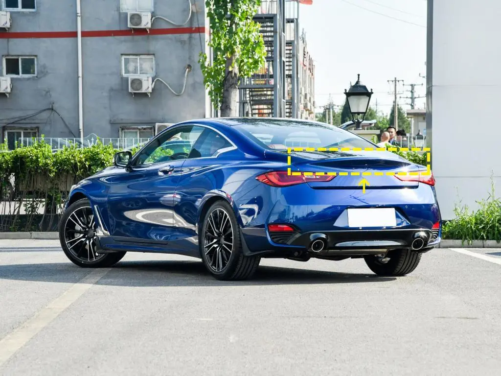 JC-HD322  Real Carbon Fiber Rear Trunk Spoiler for Infiniti Q60 Coupe 2-Door 2017-2020 1