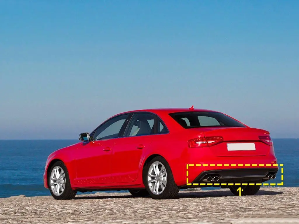 JC-HD321  Carbon Fiber Rear Bumper Diffuser for Audi A4 S4 Base Sedan 4-Door 2013-2015 1