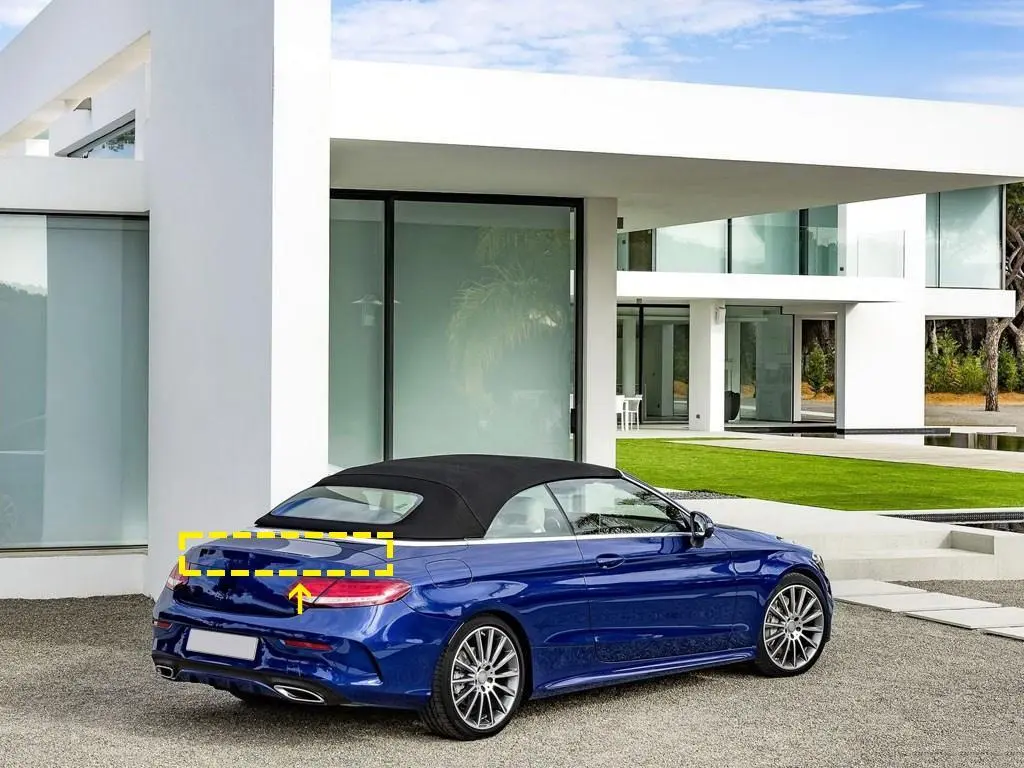 ML-YBX134  Rear Trunk Spoiler for Mercedes-Benz C-Class A205 C43 C63 AMG Convertible 2-Door 2015-2020 1
