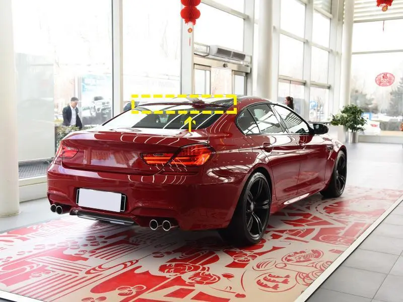 ML-ZDH172  Carbon Fibre M6 Window Spoiler for BMW F06 F12 M6 640i 650i Gran Coupe 4Dr 12-17 1