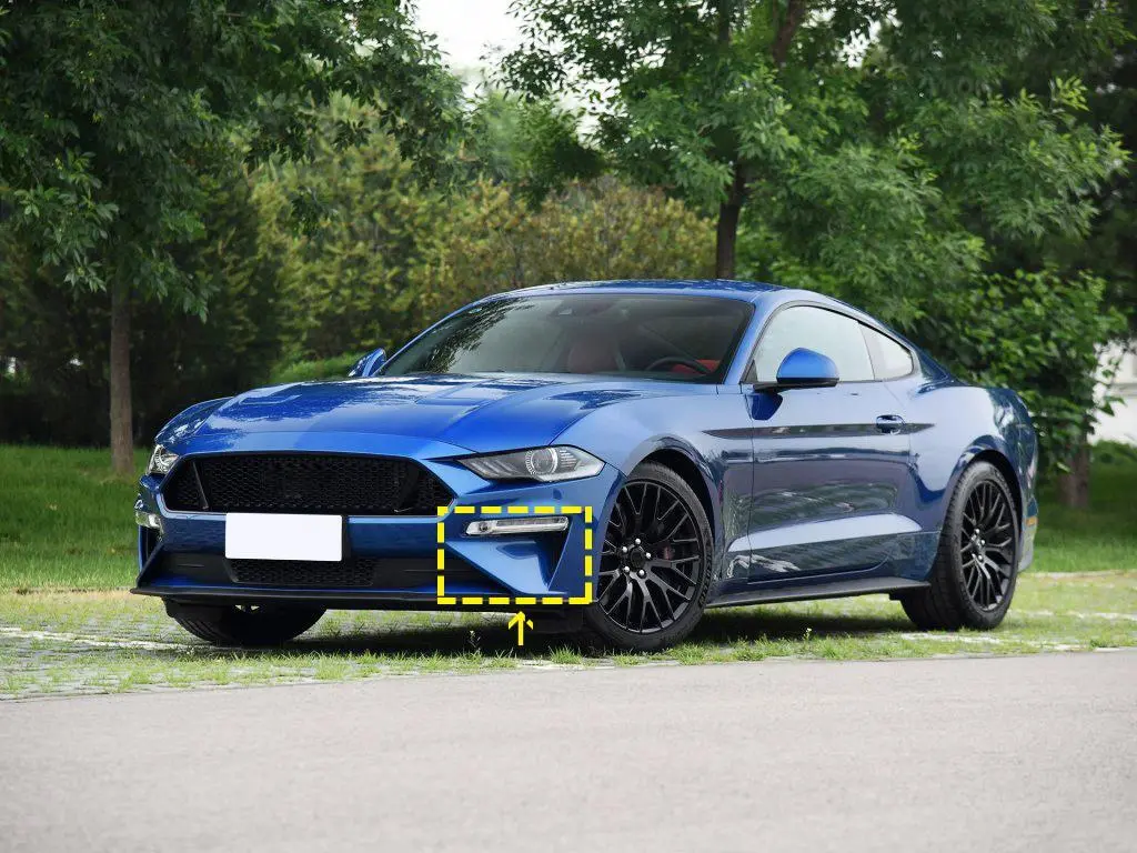 ML-LQ003  Carbon Fiber Fog Lamp Air Intake Duct Vent Cover for Ford Mustang GT Coupe 2-Door 2018-2019 1