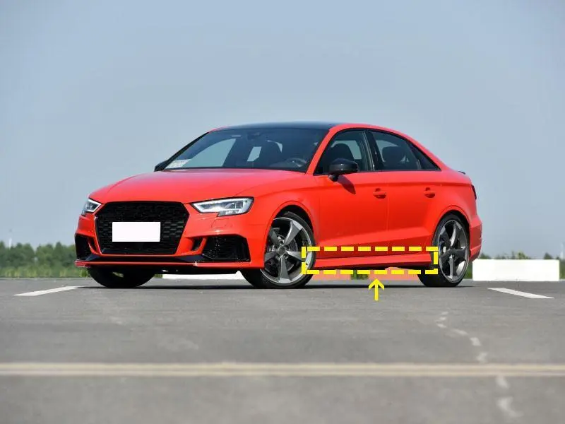 ML-ZDH116  Carbon Fiber Facelift RS3 Side Skirts Extension for Audi RS3 8V Sedan 2014- 2020 1